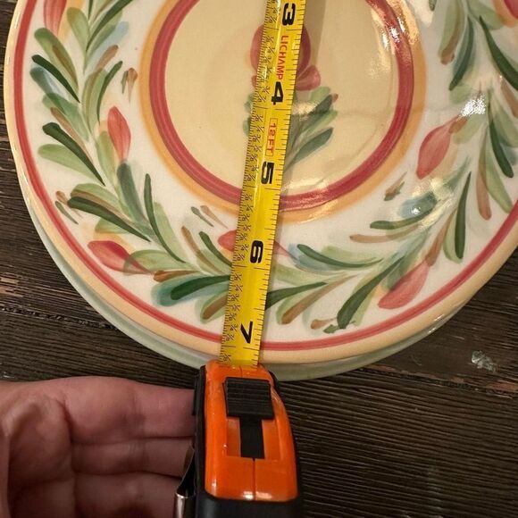 Gail Pittman Vintage Hand Painted Trivet Ceramic Wall Plate Decor Provence 2pc - Picture 6 of 6